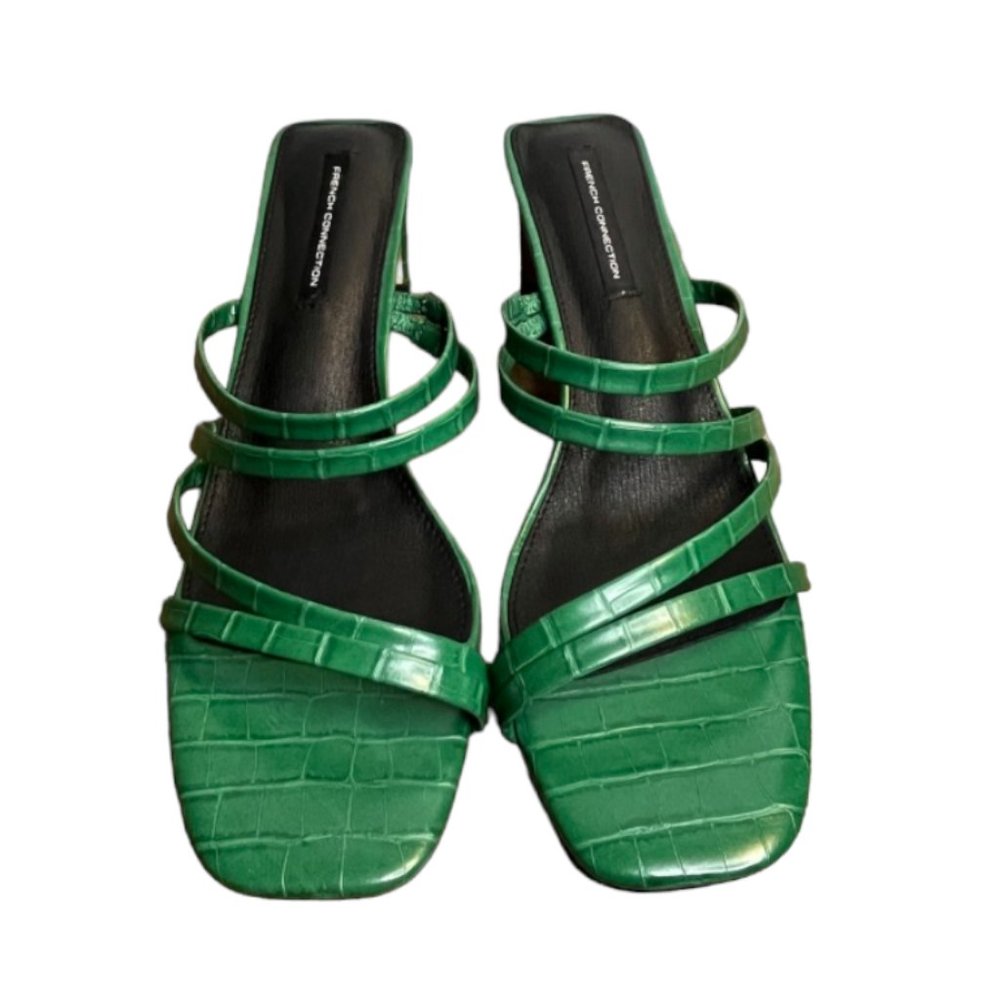 Green Strappy Leather Sandals sz 11